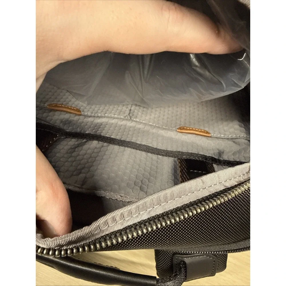 Tumi Barksdale Backpack‎ Orange Green Geometric Laptop Bag Large Carryon Snap